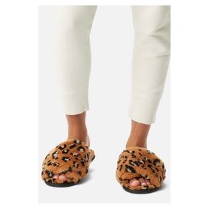 SOREL • Mail Run Leopard Faux-Fur Slippers
